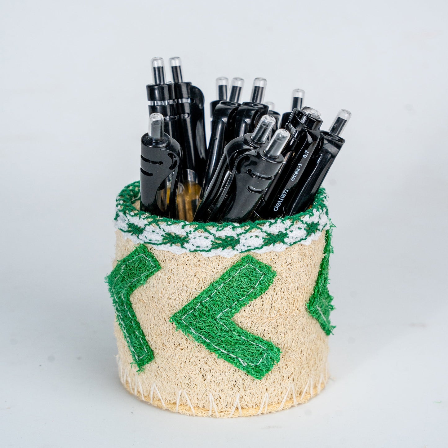 Loofah Pen Holders Home Decor Desks Shelves Coffee Tables